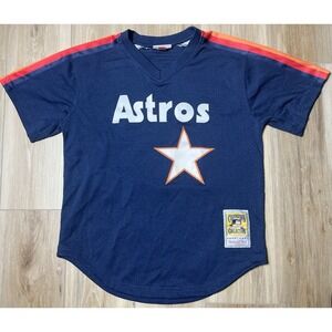 Mitchell & Ness Houston 1991 Astros #5 Bagwell Blue Jersey - Men Size Medium(40)